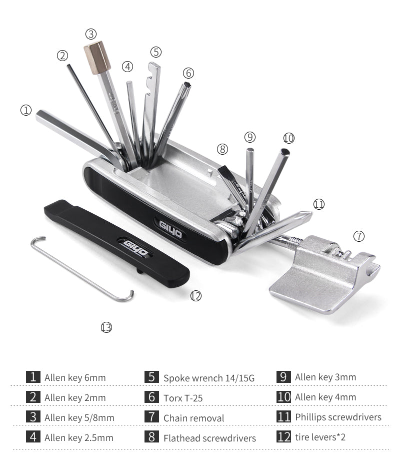 GIYO 13-in-1 Multi-function Tool PT-01