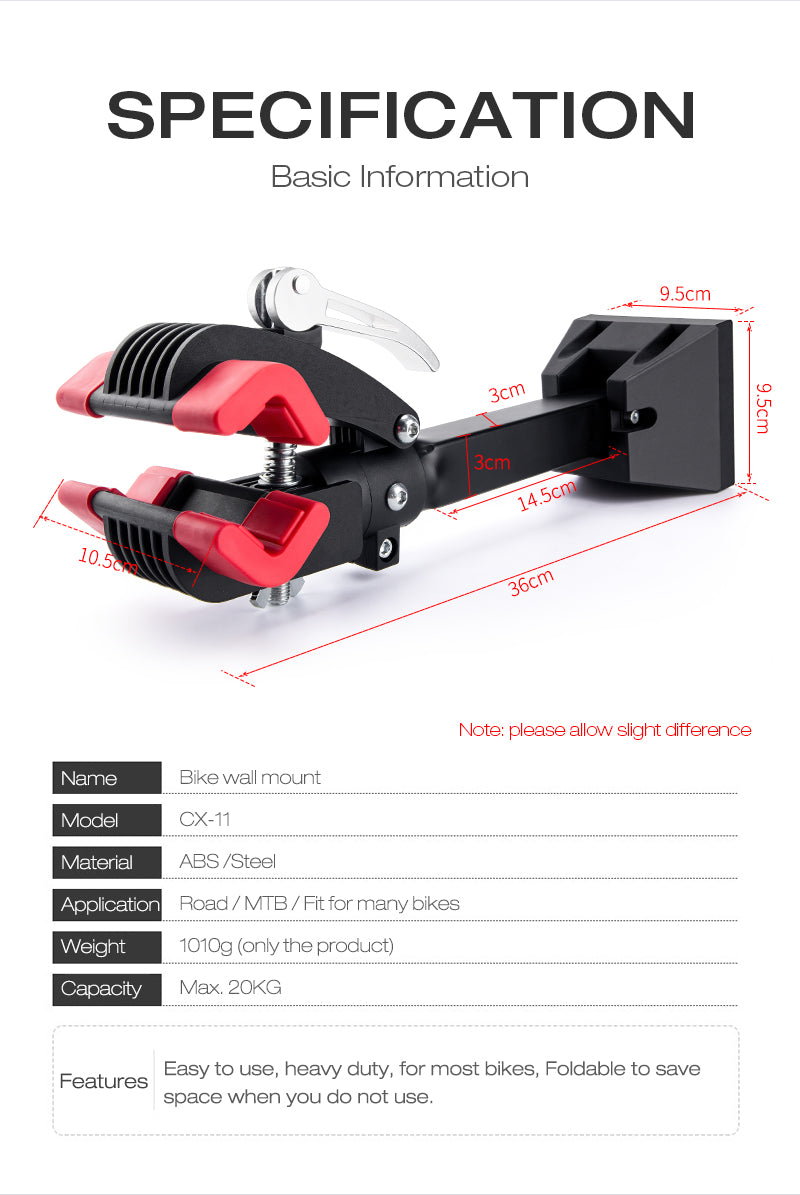 Bike Wall Mount Indoor Storage Rack