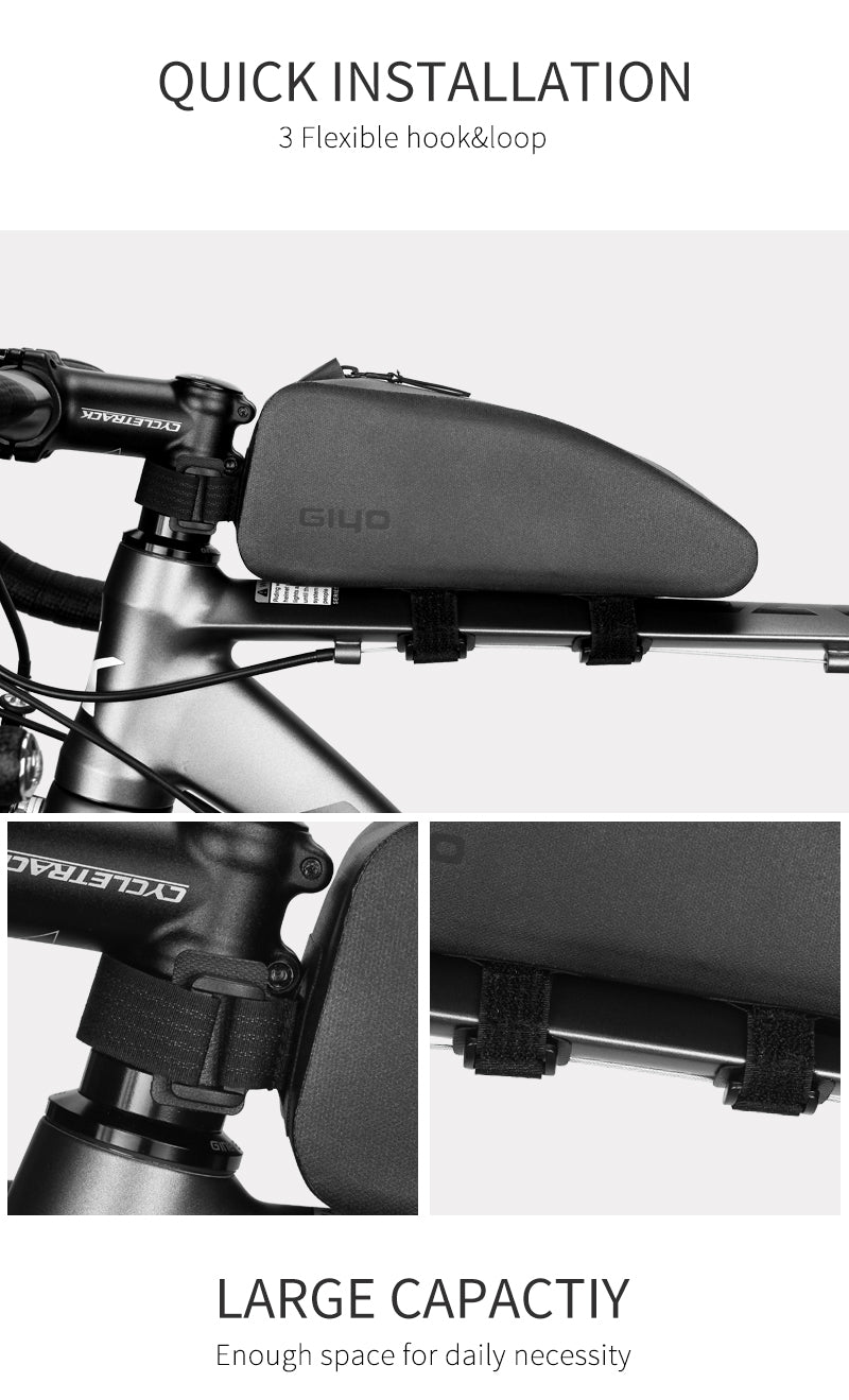 GIYO Rainproof Front Frame Bike Tube Bag