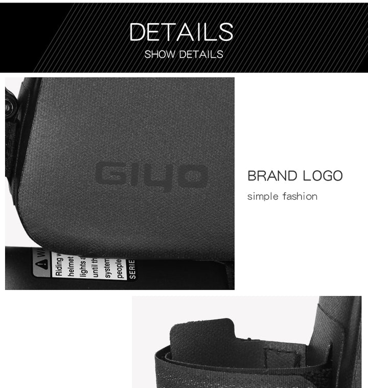 GIYO Rainproof Front Frame Bike Tube Bag