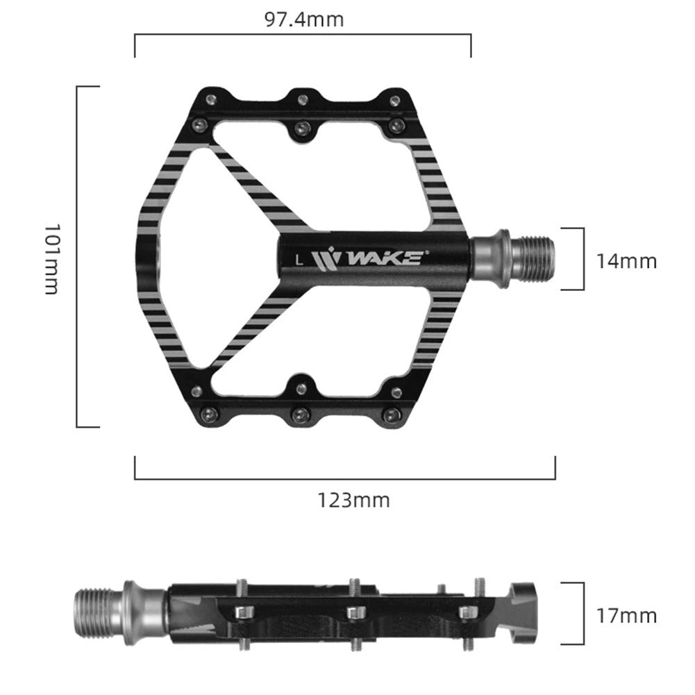 WAKE Bike Pedals Aluminum Alloy Sealed Bearing