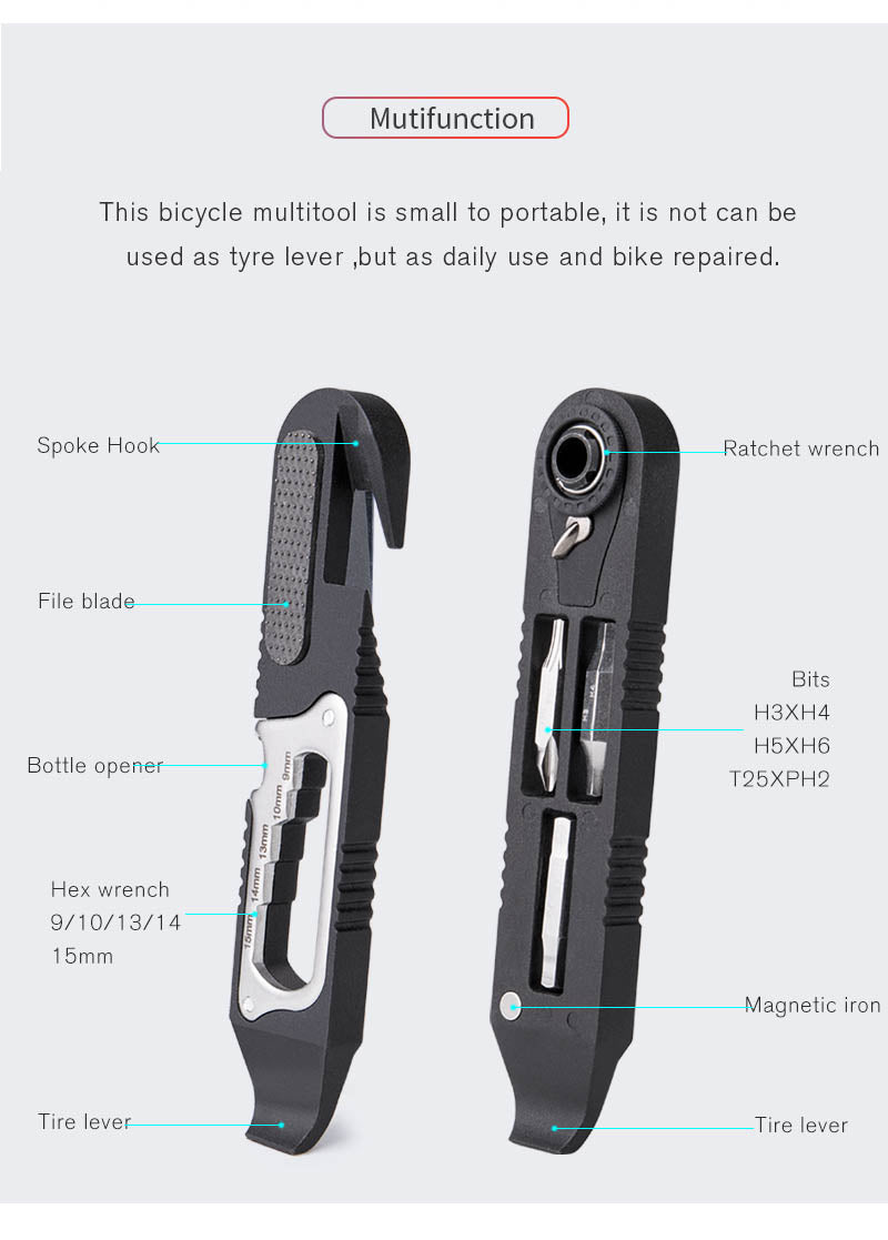 Bike Tire Lever Multitool Kit