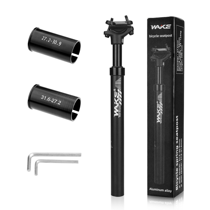 WAKE MTB Suspension Seatpost 27.2MM Shock Absorber with Seatpost Adapter