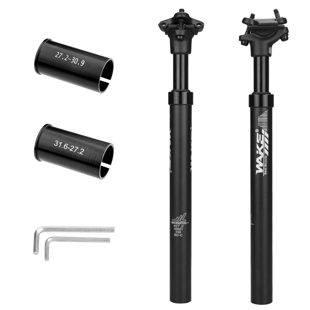 WAKE MTB Suspension Seatpost 27.2MM Shock Absorber with Seatpost Adapter