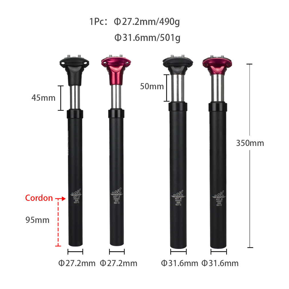 ZOOM MTB Seatpost With Shock Absorber Suspension Dropper