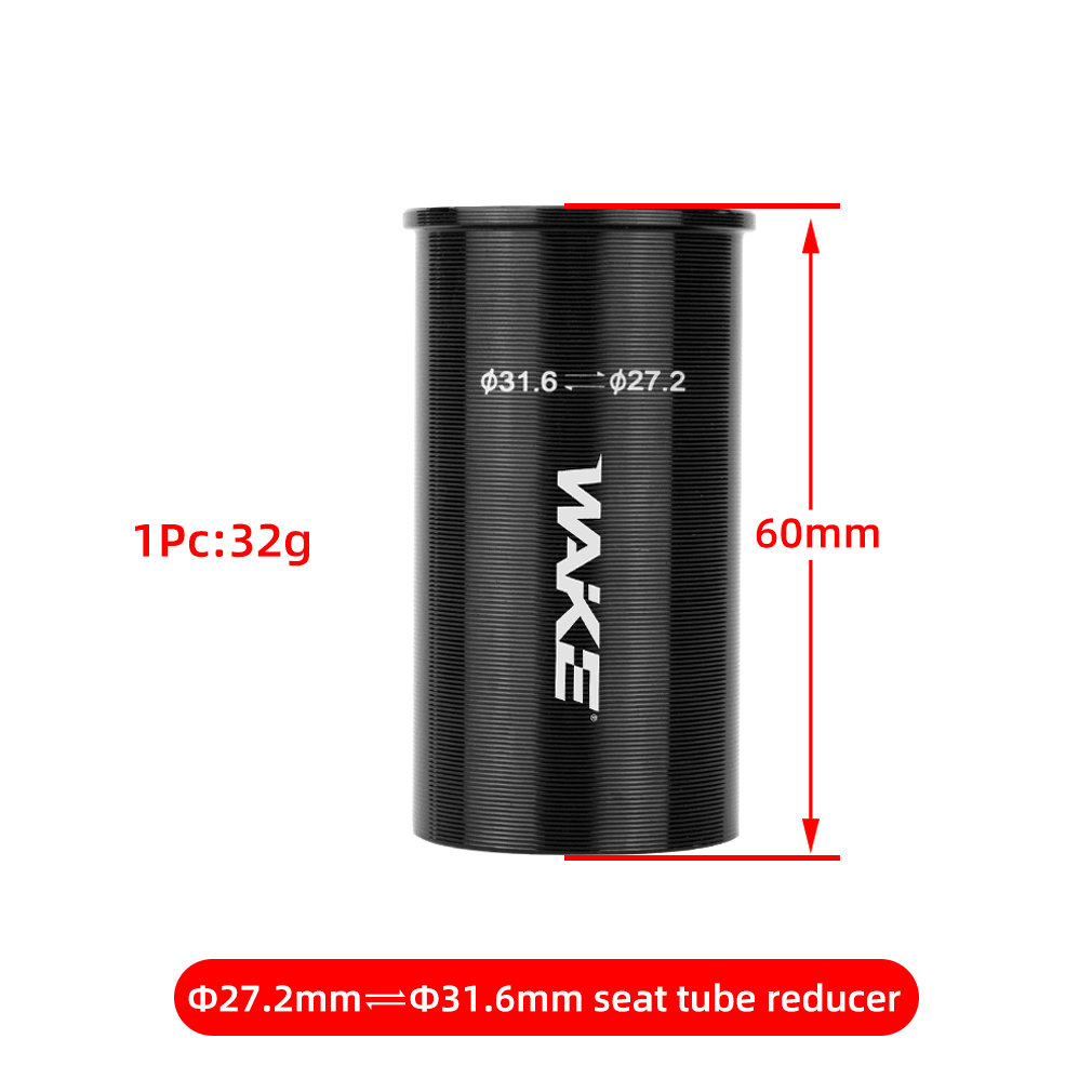 WAKE Seatpost Adapter to 31.6mm and 30.9mm Bicycle Seat tube reducing sleeve for Mountain Bike