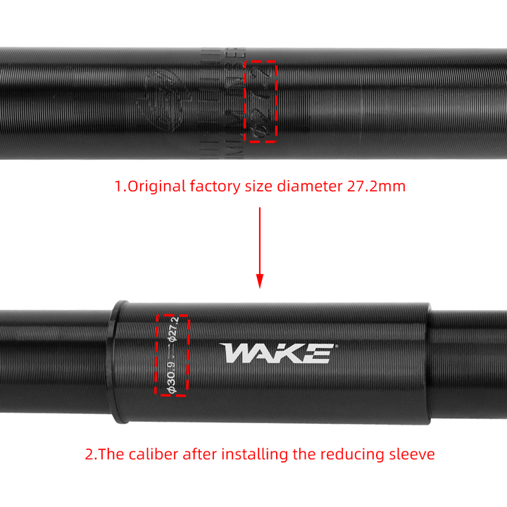 WAKE Seatpost Adapter to 31.6mm and 30.9mm Bicycle Seat tube reducing sleeve for Mountain Bike