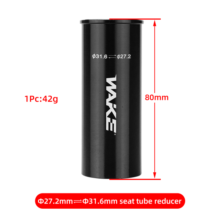 WAKE Seatpost Adapter to 31.6mm and 30.9mm Bicycle Seat tube reducing sleeve for Mountain Bike