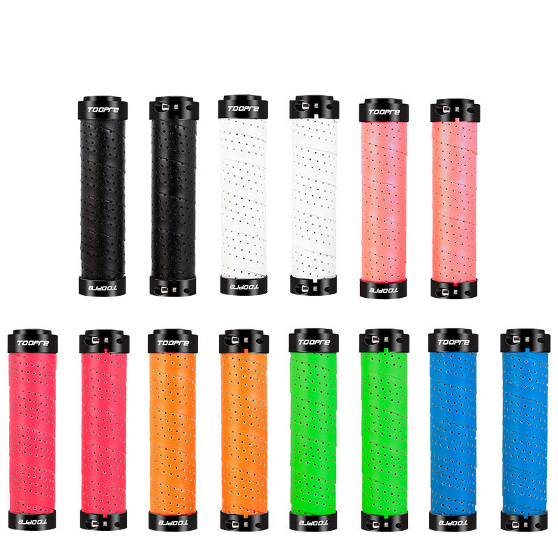 TOOPRE Mountain Bike Handlebar PU Perforated Grip