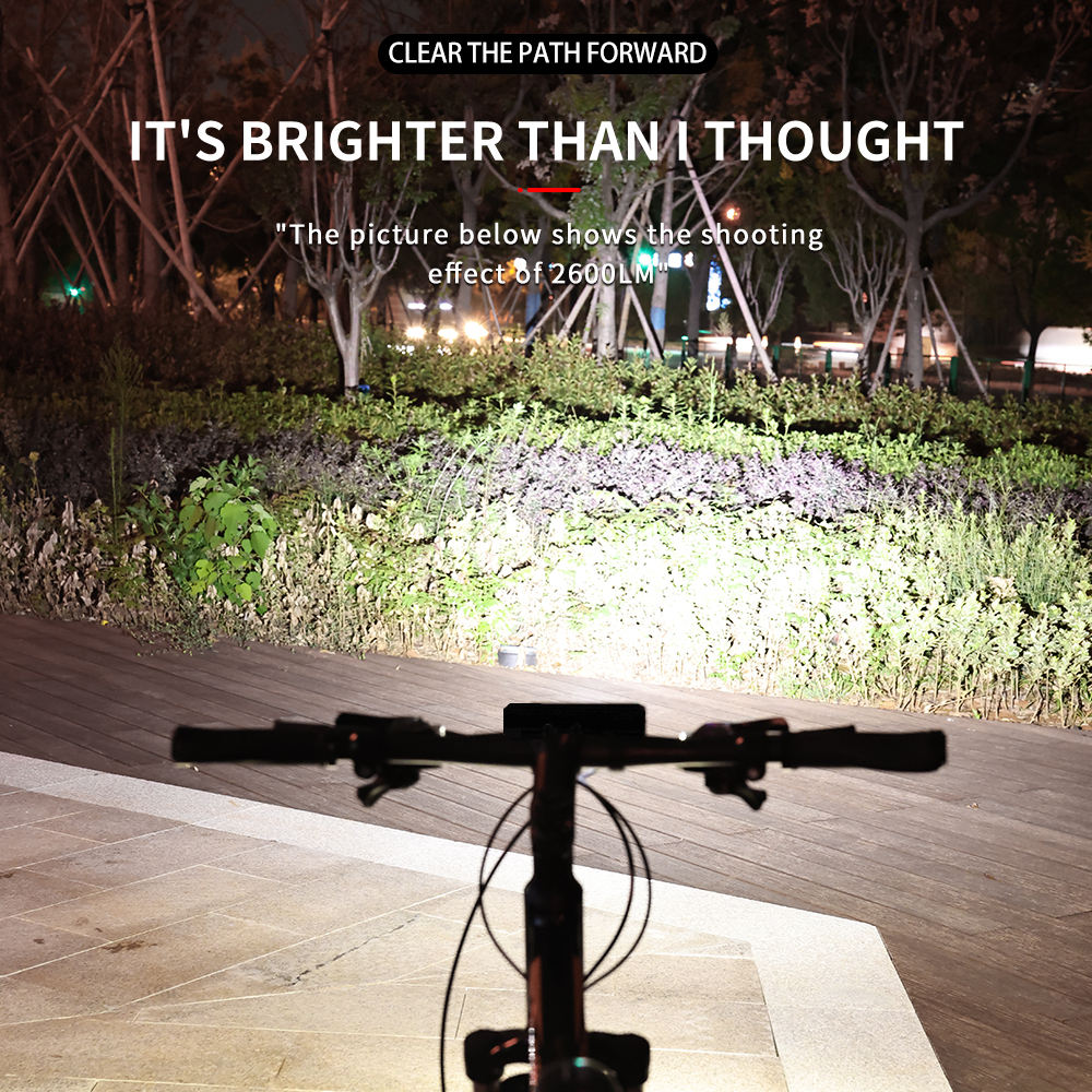 Front Light Bicycle Headlight 8000mAh / 2600 Lumens  Waterproof Super Bright with FREE Tail Light